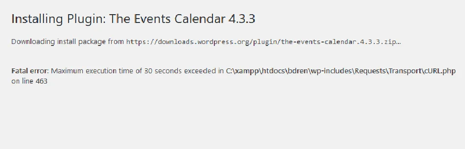 خطای خطای Fatal Error: Maximum Execution Time Exceeded در وردپرس
